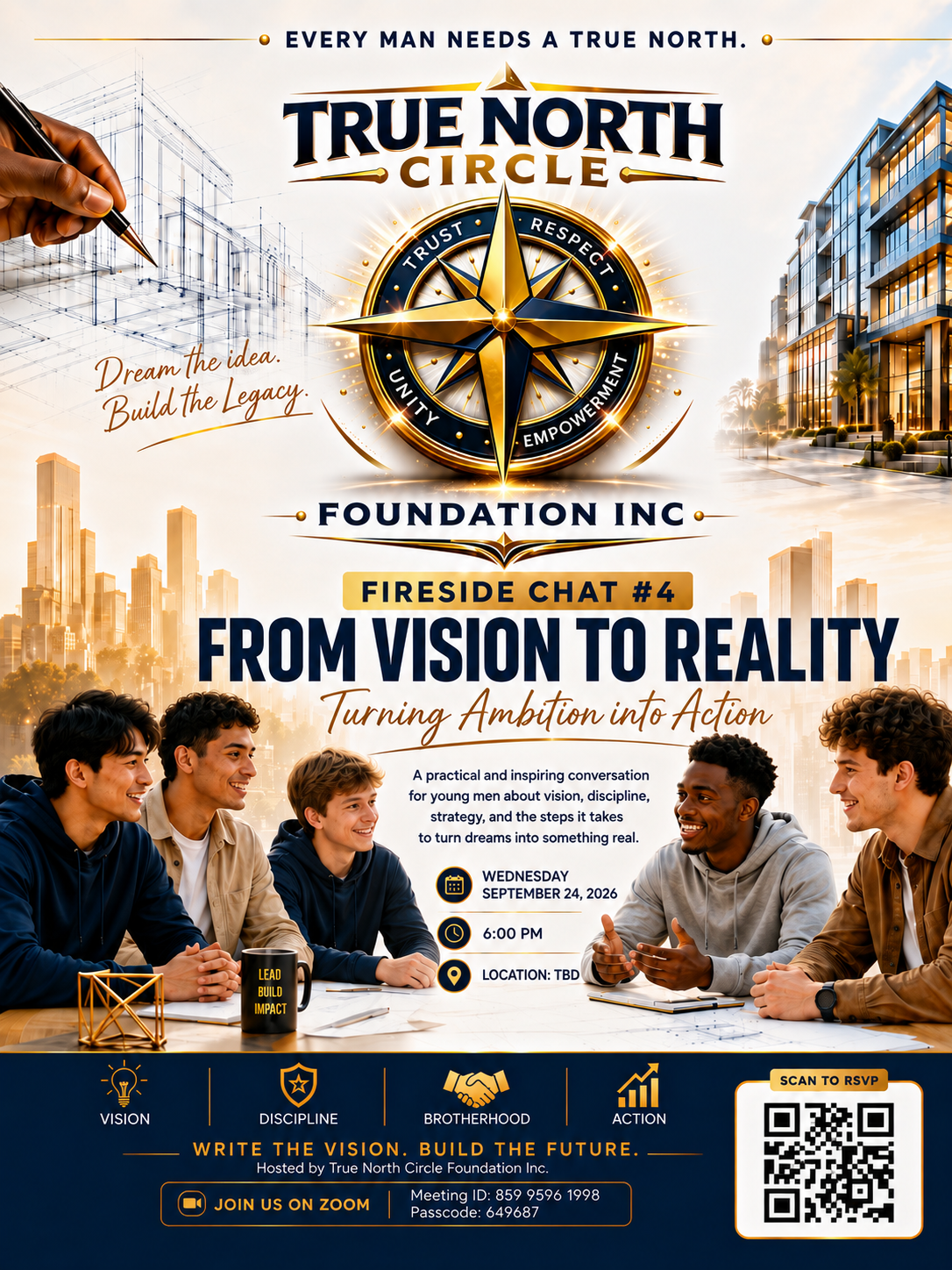 Flyer for Fireside Chat #4: From Vision to Reality