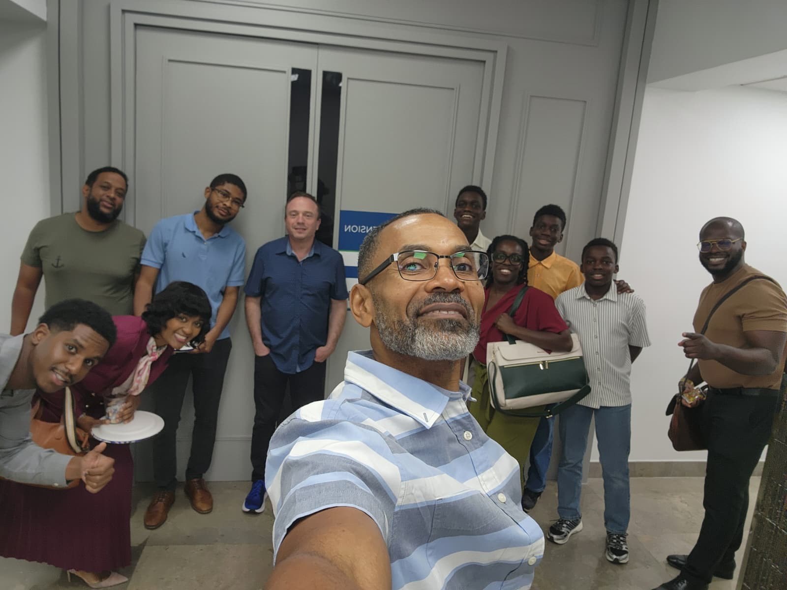 Group photo of participants and mentors at the close of Fireside Chat #3